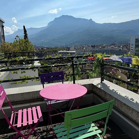 Le Rooftop Calme Et Terrasse A 1 Minute De La Gare Grenoble Dış mekan fotoğraf